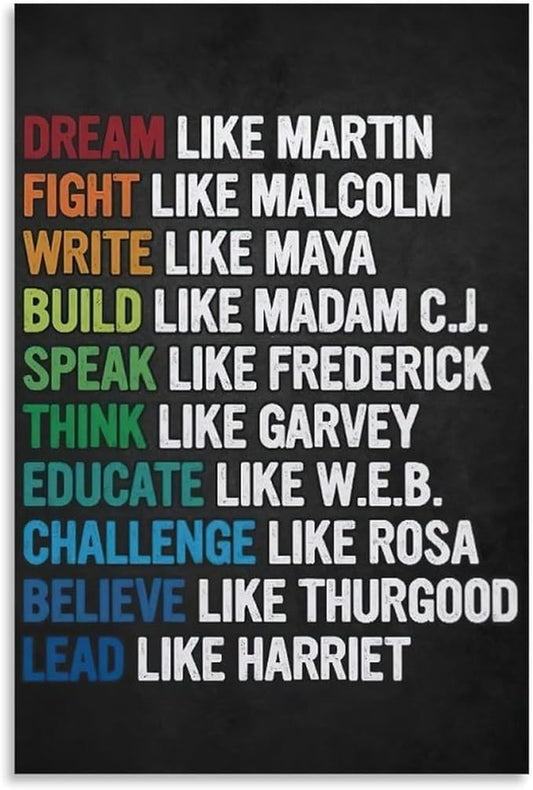 PENCHAIN Dream Like Luther Martin Quotes Poster, Inspirational Quote Art Poster Poster Wall Art Canvas Aesthetic Decorativ...