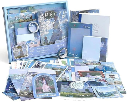 ATIRAMANIYA 346pcs Vintage Scrapbook Kit Aesthetic Junk Journal Set with Stickers, Washi Tape, A6 Notebook & Decorative Pa...