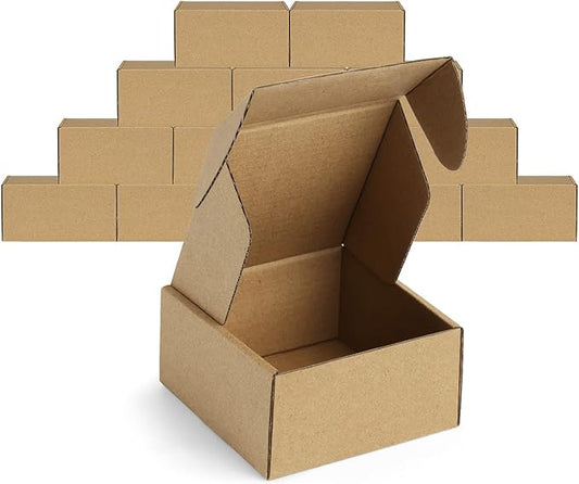 Famagic 12Pack 4x4x2 Small Shipping Boxes - Brown Corrugated Cardboard Mailer Boxes for Small Business, Mailing Boxes for ...