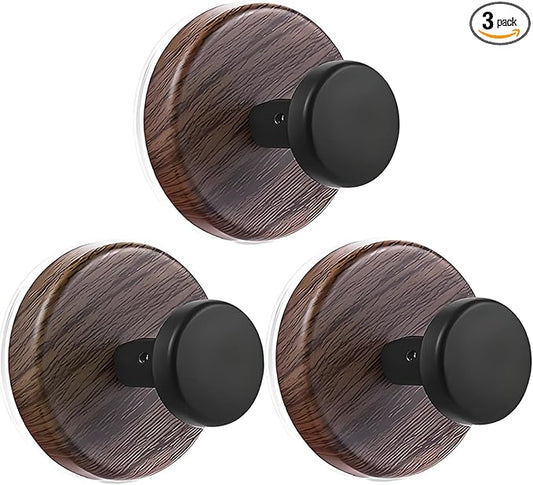 Consss 3 Pack Suction Cup Hooks for Wreaths/Shower/Window/Front Door for Christmas, Thanksgiving, Halloween Decorative Adj...