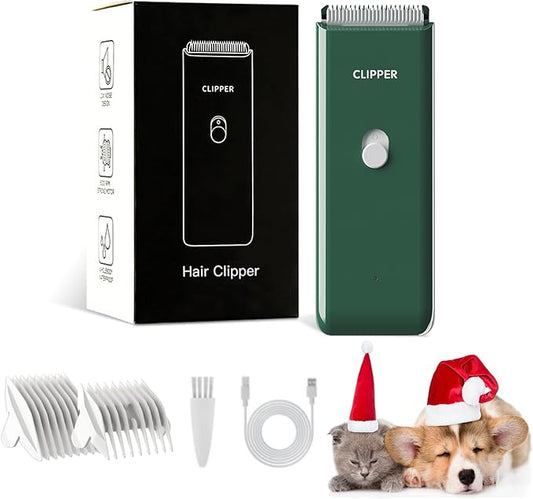Founouly Professional Household Waterproof Low Noise Pet Hair Clippers Electric USB Rechargeable Painless Grooming Tools H...