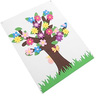 Kisangel Felt Board Story Set Boys and Girls Felt Tree DIY Flower Tree Props Boys and Girls Decor Interactive Learning Act...