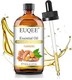 EUQEE Turmeric Essential Oil 118 ml Pure Turmeric Essential Oil for Diffusers, Candle Making, DIY Soap - 4Fl. Oz