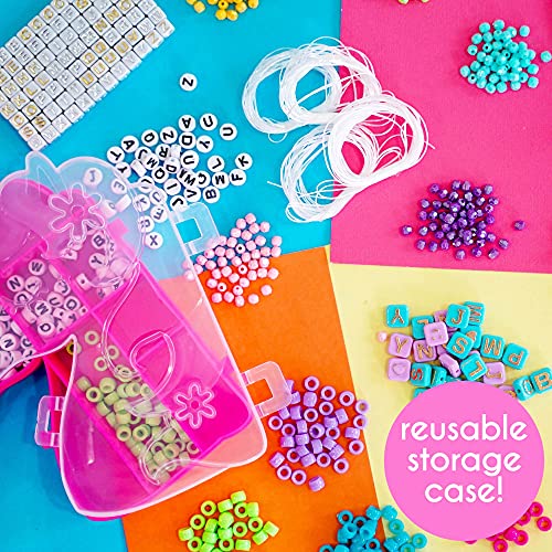 Just My Style DIY Bracelet Making Kit with 2000+ Beads, Storage Case & Instructions