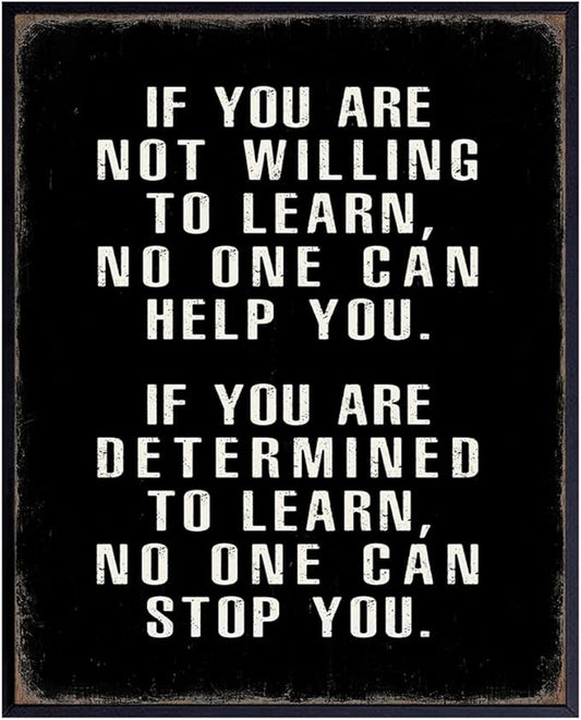 Motivational Wall Art - Office Wall Art & Decor Motivational poster - Positive Quotes Wall Decor - Encouragement Gifts - P...