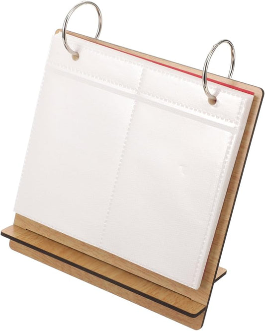 Vaguelly Mini Photo Calendar Album Nail Sticker Display Holder Elegant Desk Photo Frame for Easy Viewing Organization for ...