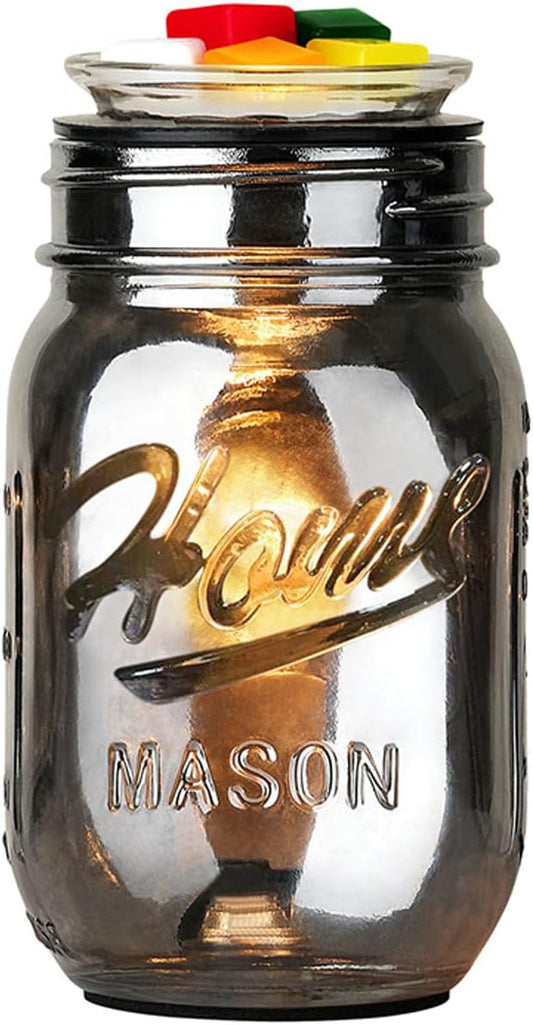 Pluggable Fragrance Warmer- Decorative Plug-in for Warming Scented Candle Wax Melts and Tarts or Essential Oils (Black)