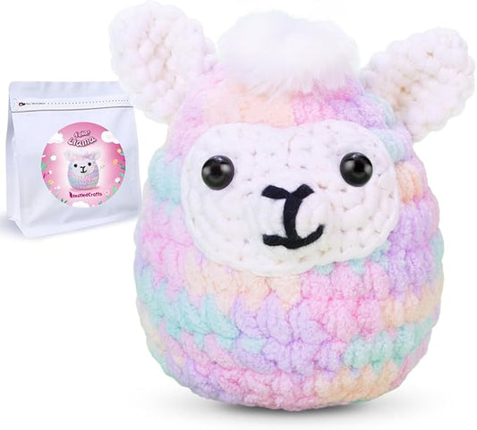 NestledCrafts Amigurumi Crochet Kit for Beginners Kids and Adults, Learn to Crochet Kits for Beginner with Easy Yarn, Stuf...