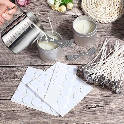 DINGPAI Candle Making Kit, DIY Candles Craft Tools,1pc Candle Make Pouring Pot,50pcs Candle Wicks, 50pcs Candle Wicks Stic...