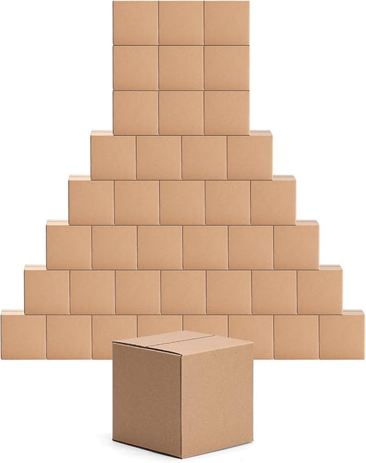 EdenseeLake 40 Pack 4x4x4 inches Shipping Boxes Small Cardboard Boxes for Packing, Moving, Mailing, Brown