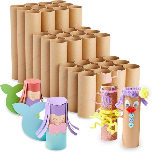 Bright Creations Cardboard Tubes - Toilet Paper Rolls for Crafts & Paper Tubes - Sturdy Project Base & Sculpting Cardboard...