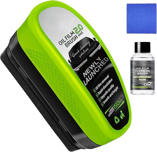 Oil-Free Car Glass Brushes, Upgrade 2.0 Clear Vision Glass Cleaner, Oil Film Cleaning Brush for Automotive Windows, Clearv...