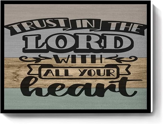 WALL DECOR BATHROOM，WALL ART FOR ADULTS，WALL ART KIT，Canvas Wall Art Trust In The Lord Poster Inspirational Wall Decor Rel...