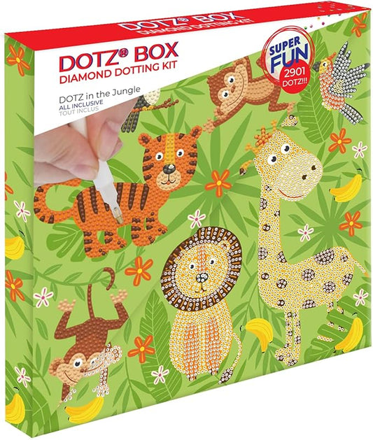 DIAMOND DOTZ DOTZ in The Jungle Dotz Box Animal Diamond Painting Kits for Adults - Diamond Art Kits a Relaxing Creative Cr...
