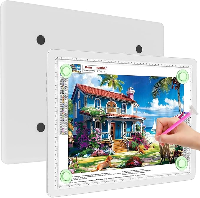 Elice Magnetic A3 Light Board for Diamond Painting, Ultra-Thin Tracing LED Light Box with Side Buttons, Super Bright Diamo...