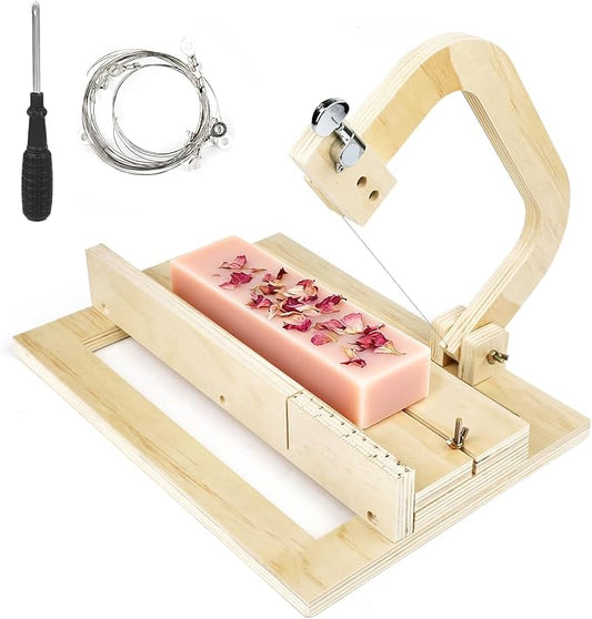 Soap Cutter, Wooden Soap Cutters for Soap Making Kit, Adjustable Soap Cutter Wire for Making Cutting Tool, Butter, Cheese ...