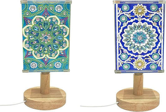 USB Diamond Art Lamp Kits, Art Painting Night Light Kits, Art Painting Creative Design, Mandala Pattern Decorative Lamp fo...