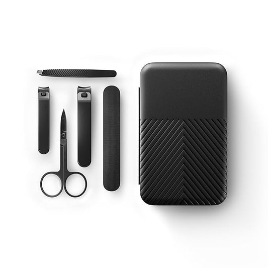 MANSCAPED® Shears 3.0, 5-Piece Precision Men’s Nail Grooming Travel Kit, Stainless Steel Manicure Set with Fingernail & To...