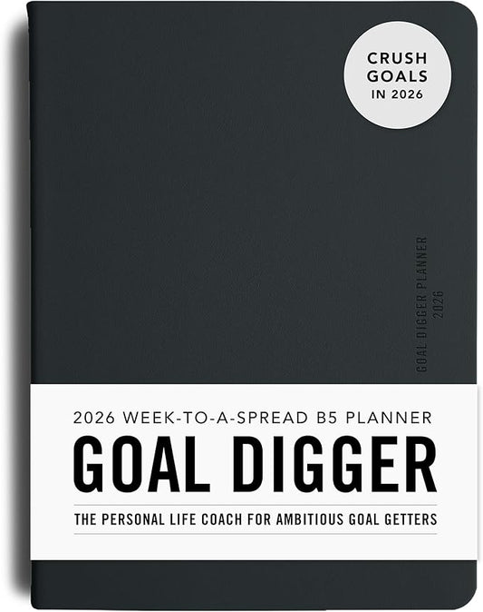 MI GOALS Goal Digger Weekly Planner 2026 | Dated Journal for Gratitude, Progress & Habit Tracking | Weekly Spread Layout, ...