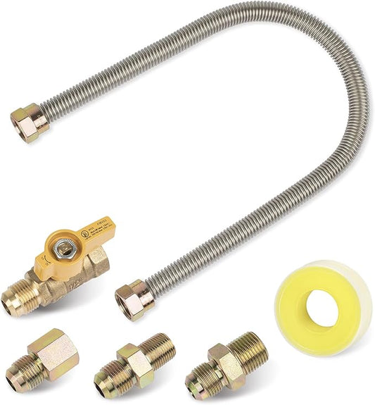 Usamate F271239 One-Stop Universal Gas-Appliance Hook- Up Kit for Garage Heaters, Gas Stoves, Wall Mounted Heaters, Gas Fi...