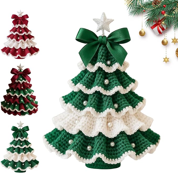 DIY Crochet Christmas Tree Kit, Christmas Tree Crochet Craft Kit Ornaments, Handmade Holiday Craft Set, Beginner-Friendly ...