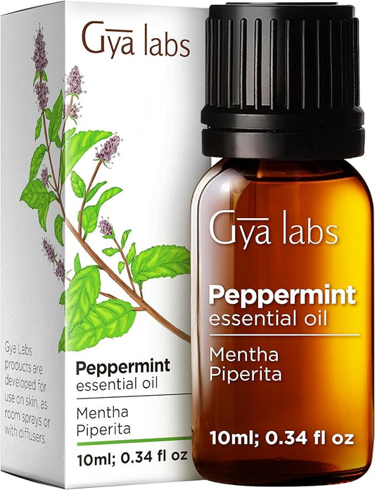 Gya Labs Peppermint Essential Oil for Hair – 0.34 Fl Oz – Premium Grade Essential Oils for Diffuser, Aromatherapy, Hair Ca...