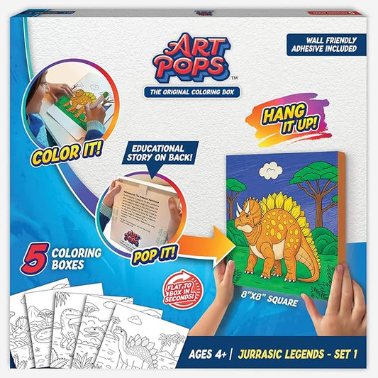 ArtPops Coloring Boxes – Pop-Up Pre-Printed Coloring Box Set – DIY Wall Art Kit for Kids – Eco-Friendly, Easy to Hang, No ...
