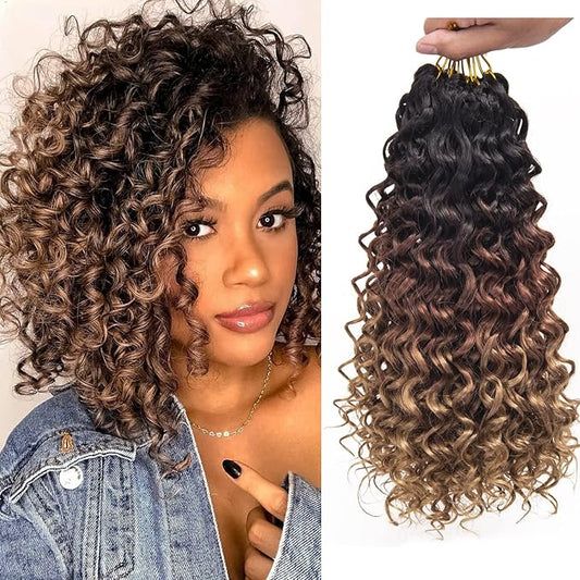 GoGo Curl Crochet Hair for Women Water Wave Curly Crochet Hair Wavy Human Hair Deep Wave Beach Curl Crochet Synthetic Hair...