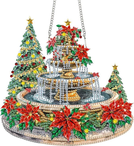 Diymood DIY Hanging Diamond Art Kits for Adults Christmas, Diamond Painting Kit Tree Pendant Special Shaped Double Sided A...