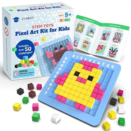 STEM Toys Pixel Art Kit for Kids - Arts and Crafts for Boys & Girls - Educational Science Kits & STEM Activities for Kids ...