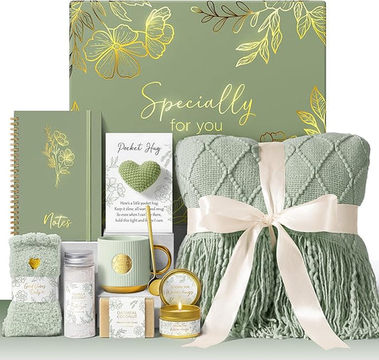 Self Care Gifts for Women Get Well Soon Gift Baskets, Birthday Gifts for Women Spa Care Package,Sympathy Inspirational Thi...