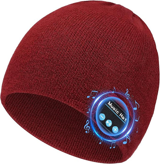 Bluetooth Beanie for Men Women, HD Stereo Sound Beanie with Headphones, Christmas Tech Gift & Stocking Stuffer Idea