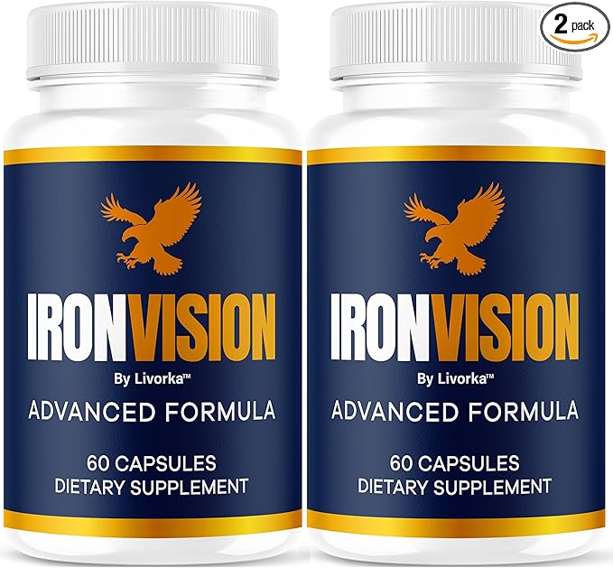 (2 Pack) Iron Vision Eye Supplement Capsules - Official Iron Vision Advanced Premium Support Pills - Maximum Strength, Nat...