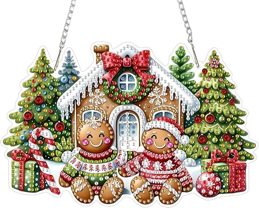 ZeeLionArt Hanging Diamonds Art kit for Adult,DIY Christmas Pendant Diamonds Painting Art Kit,7.8x4.9inch Acrylic Diamonds...