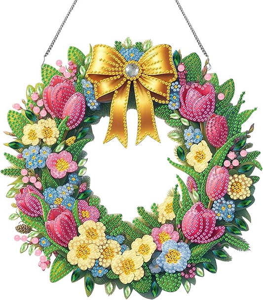 Ristpal Diamond Painting Kits Hanging for Adult, Special Shaped Rhinestone, DIY Acrylic Diamond Art Painting Window Pendan...