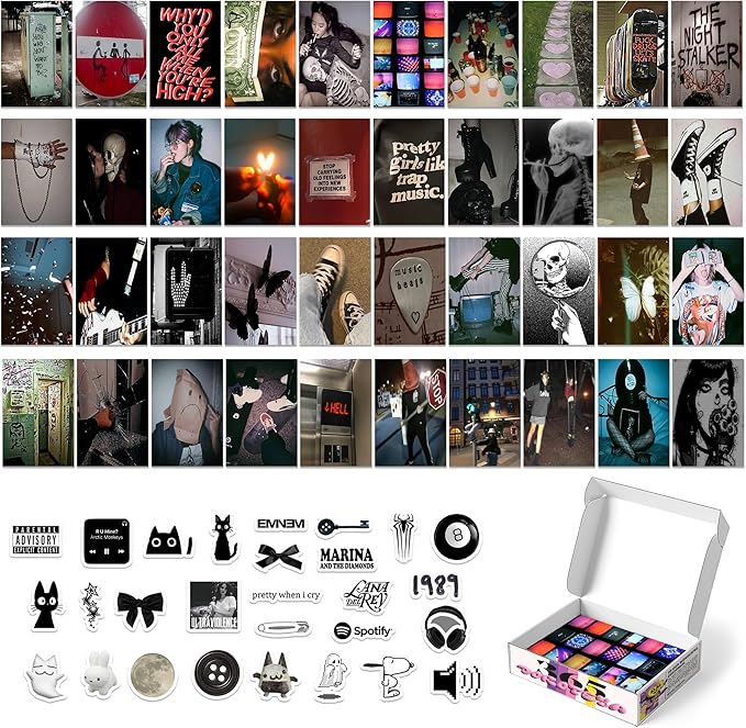 365DoRoTeYa Downtown Girl Aesthetic Posters – Retro Music And Classic Rock Wall Art Prints, Funky Y2K Vintage Posters for ...