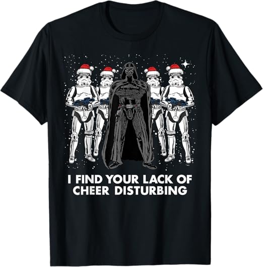 Star Wars Vader Trooper Lack Cheer Christmas Graphic T-Shirt T-Shirt